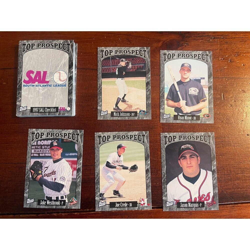 1997 SOUTH ATLANTIC LEAGUE TOP PROSPECT SET-Johnson, Westbrook, Crede, Marquis